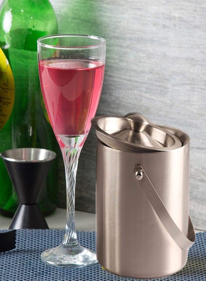 جاردن أوف آرت دلو ثلج من الفولاذ المقاوم للصدأ من جاردن أوف آرتس، دلو ثلج مزود بملقط للسفر، سعة 1.5 لتر، دلو بغطاء محكم الإغلاق - Image 4